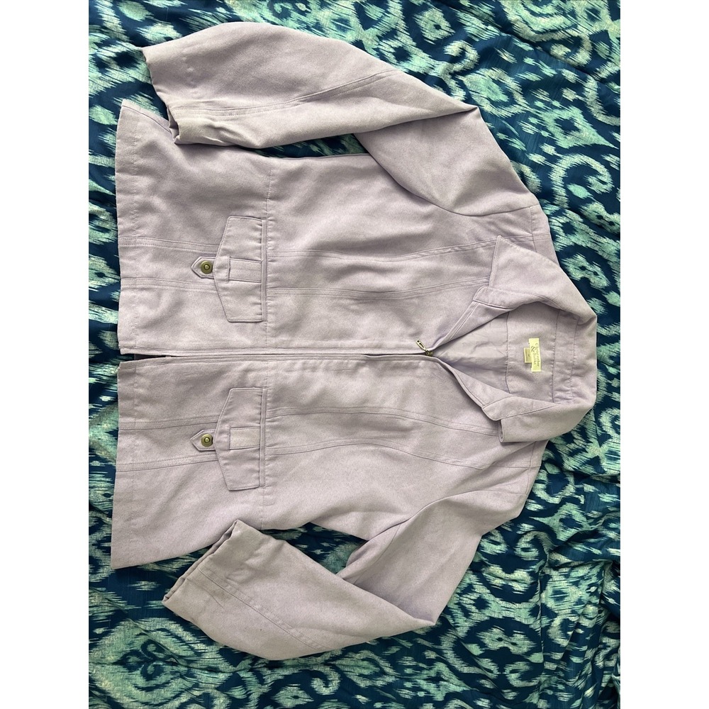 Christopher & Banks Jacket Purple Faux Suede size M